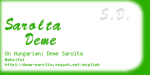 sarolta deme business card